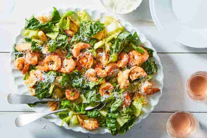 Caesar Salad with Shrimp